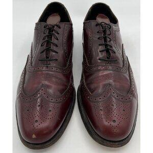 Vintage Florsheim Imperial Men’s 11C Wingtip Oxford Burgundy Leather Dress Shoes